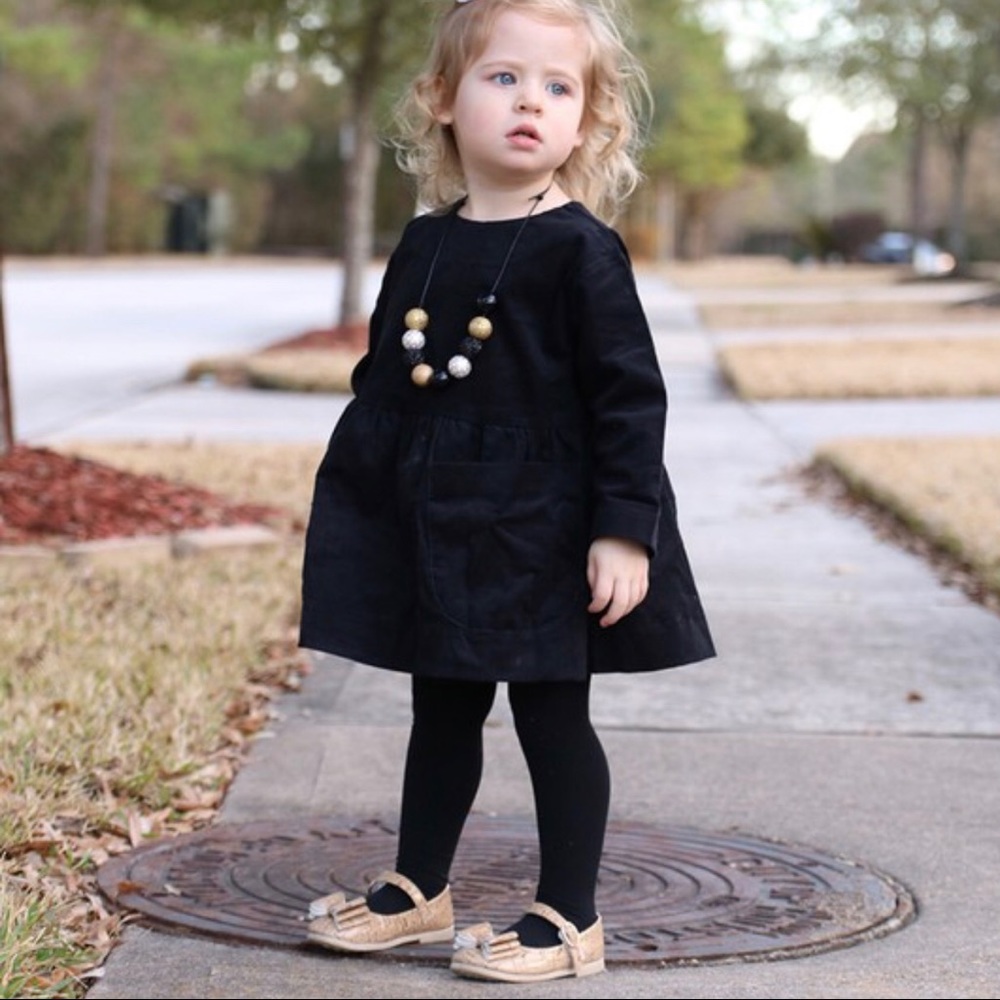 Cotton Corduroy Boxy Loose Fit Long Sleeve Shirt Mini Dress with Pockets - Picture 1 of 5